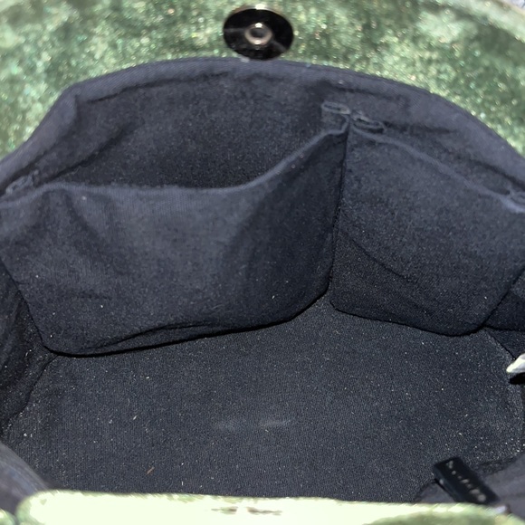 Velvet green handbag - Picture 7 of 10